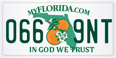 FL license plate 0669NT