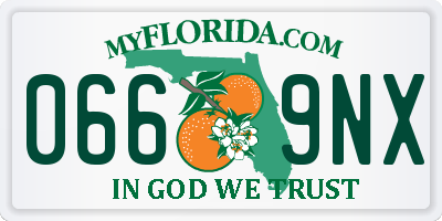 FL license plate 0669NX