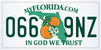 FL license plate 0669NZ