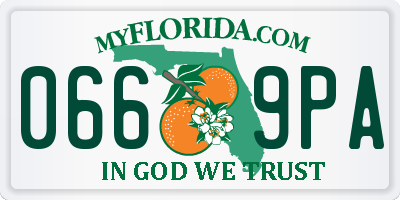 FL license plate 0669PA