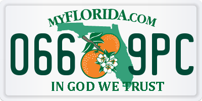 FL license plate 0669PC