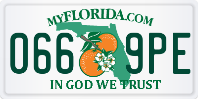 FL license plate 0669PE