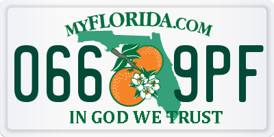 FL license plate 0669PF