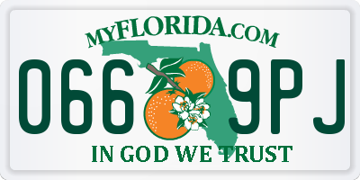 FL license plate 0669PJ