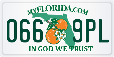 FL license plate 0669PL