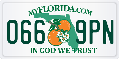 FL license plate 0669PN