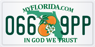 FL license plate 0669PP