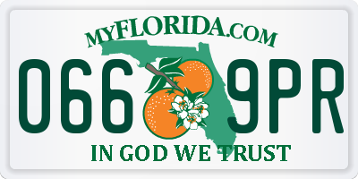 FL license plate 0669PR
