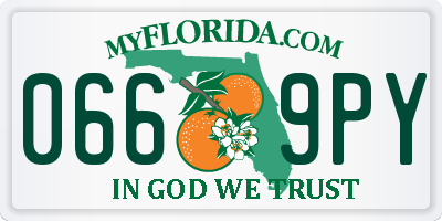FL license plate 0669PY