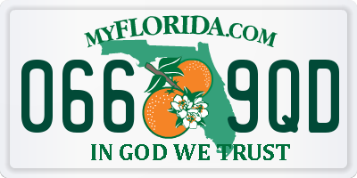 FL license plate 0669QD