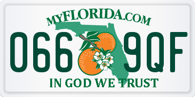 FL license plate 0669QF