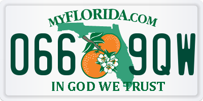FL license plate 0669QW