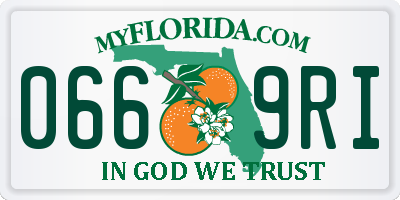 FL license plate 0669RI