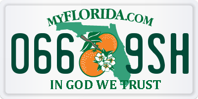 FL license plate 0669SH