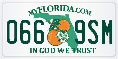 FL license plate 0669SM