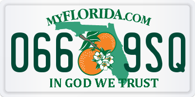 FL license plate 0669SQ