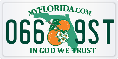 FL license plate 0669ST