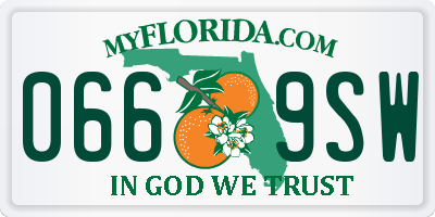 FL license plate 0669SW