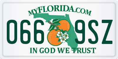 FL license plate 0669SZ
