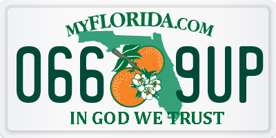 FL license plate 0669UP
