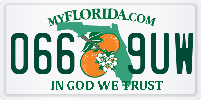 FL license plate 0669UW
