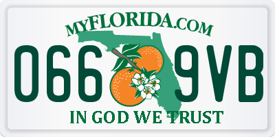 FL license plate 0669VB