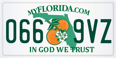 FL license plate 0669VZ