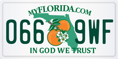 FL license plate 0669WF