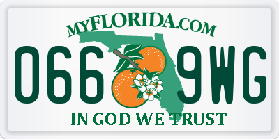 FL license plate 0669WG