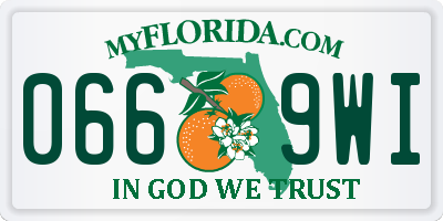 FL license plate 0669WI
