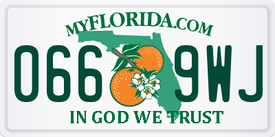 FL license plate 0669WJ