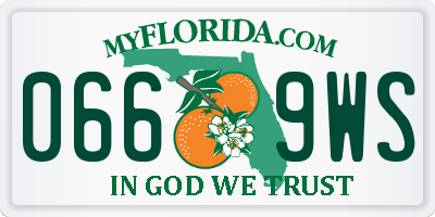 FL license plate 0669WS