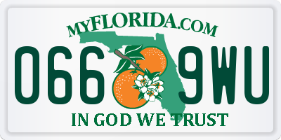 FL license plate 0669WU