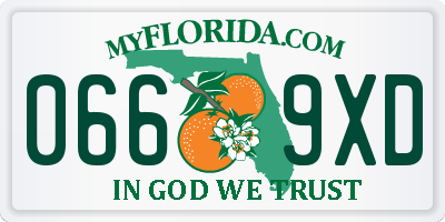 FL license plate 0669XD