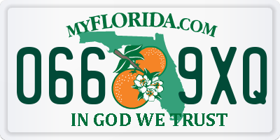 FL license plate 0669XQ