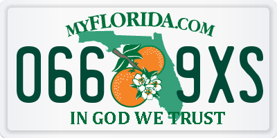 FL license plate 0669XS