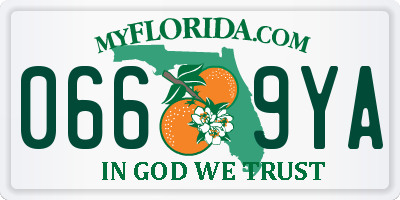 FL license plate 0669YA