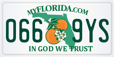 FL license plate 0669YS