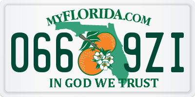 FL license plate 0669ZI