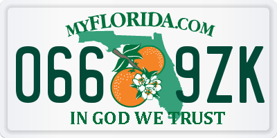 FL license plate 0669ZK