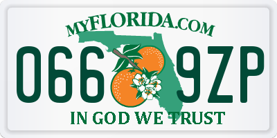 FL license plate 0669ZP