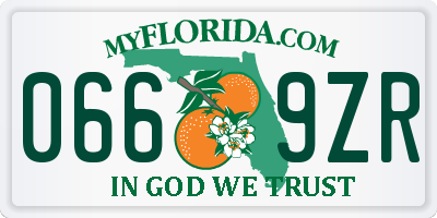 FL license plate 0669ZR