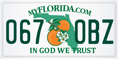FL license plate 0670BZ