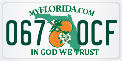 FL license plate 0670CF