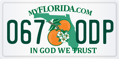 FL license plate 0670DP