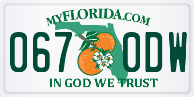 FL license plate 0670DW