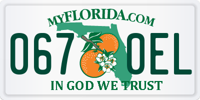 FL license plate 0670EL