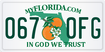 FL license plate 0670FG