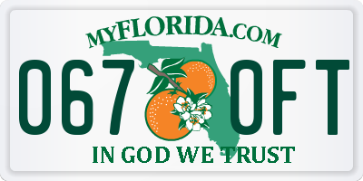 FL license plate 0670FT