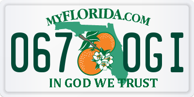 FL license plate 0670GI